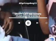 Purpleskye X Nyolaa – Don't Let Me Down Mp3 Download